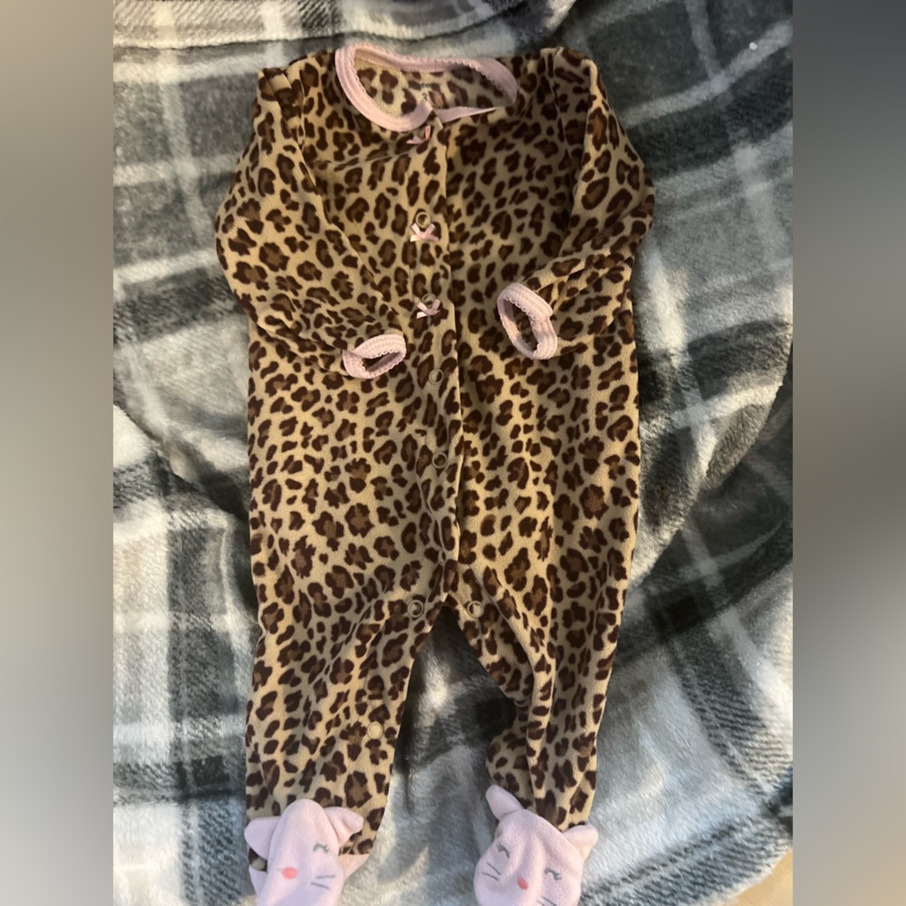 Carter's Brown Leopard Pet Outfit with Pink Trim